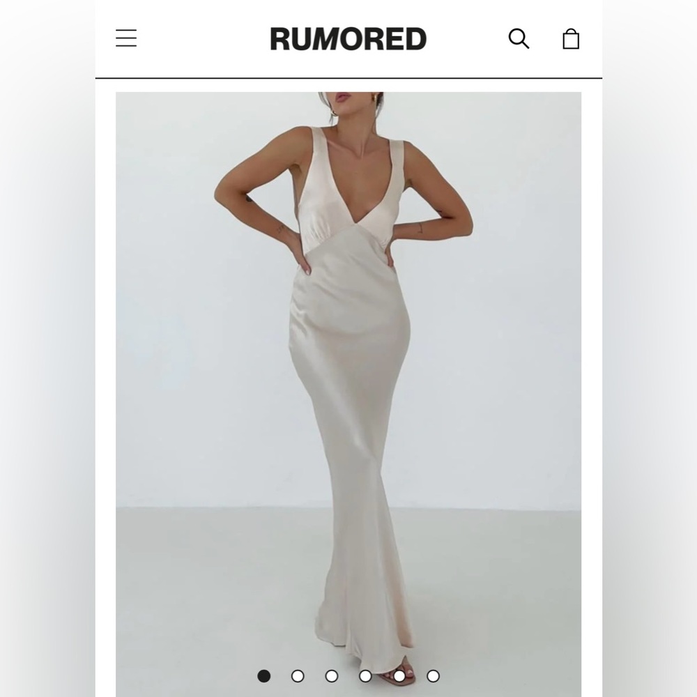 Rumored Sunset Strip Maxi Dress, Color Champagne, Size M